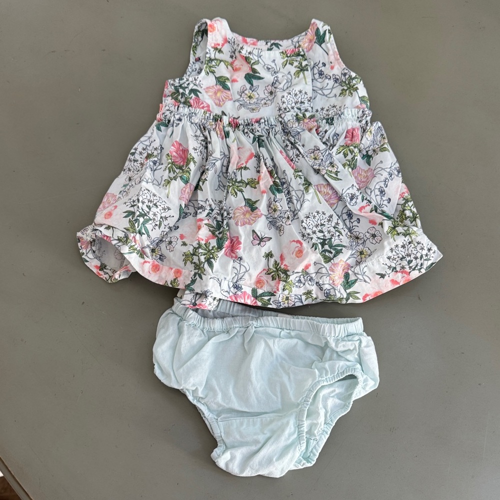 Gap BabyFloral Print Dress and Bloomers Set